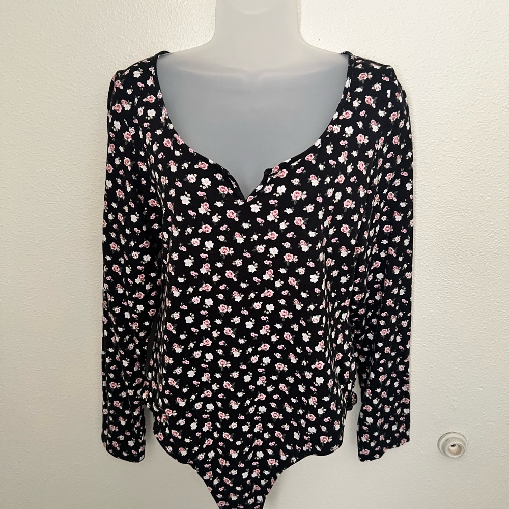 Victoria's Secret Pink Floral Bodysuit